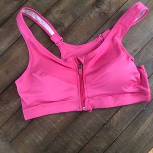 zip up sports bra
